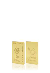 Lingotto Oro regalo per cresima 18 Kt da 5 gr. - Idea Regalo Eventi Celebrativi - IGE: Italy Gold Exchange